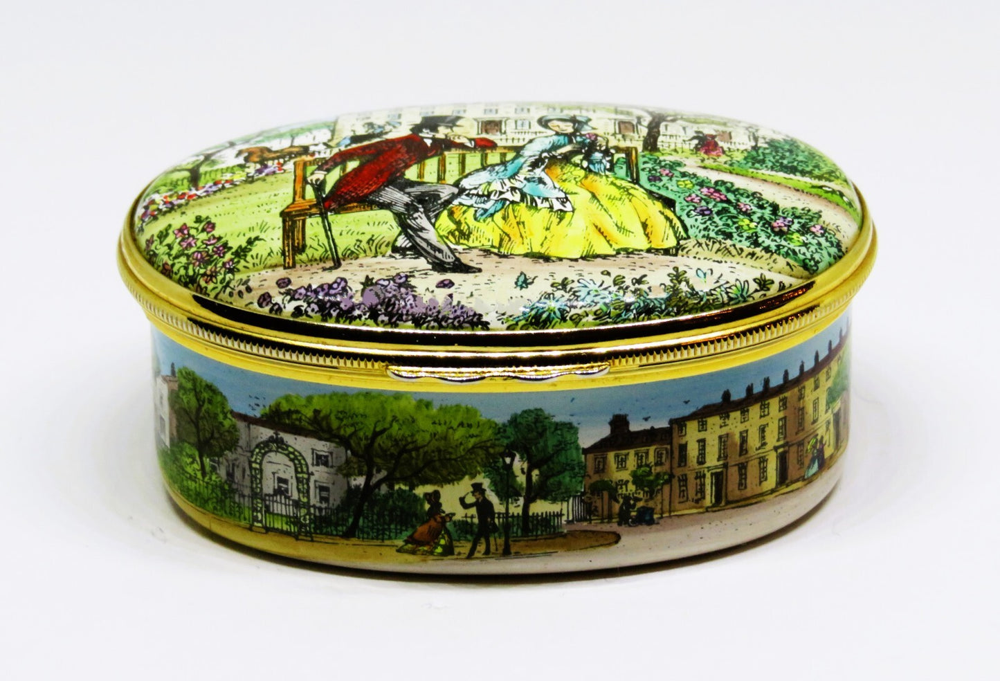 HALCYON DAYS ENAMEL - "THE LOVERS' BOX" - ELIZABETH BARRETT BROWNING POEM