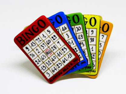 LIMOGES FRANCE BOX - SET OF BINGO CARDS - BLOOMINGDALE'S EXCLUSIVE - GAMES - LE