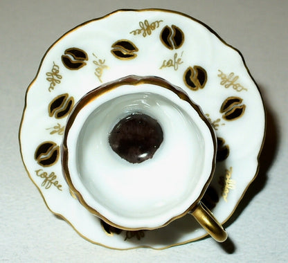 LIMOGES FRANCE BOX ~ COFFEE CUP & SAUCER ~ CAFE ~ BEANS ~ COFFEE POT INSIDE
