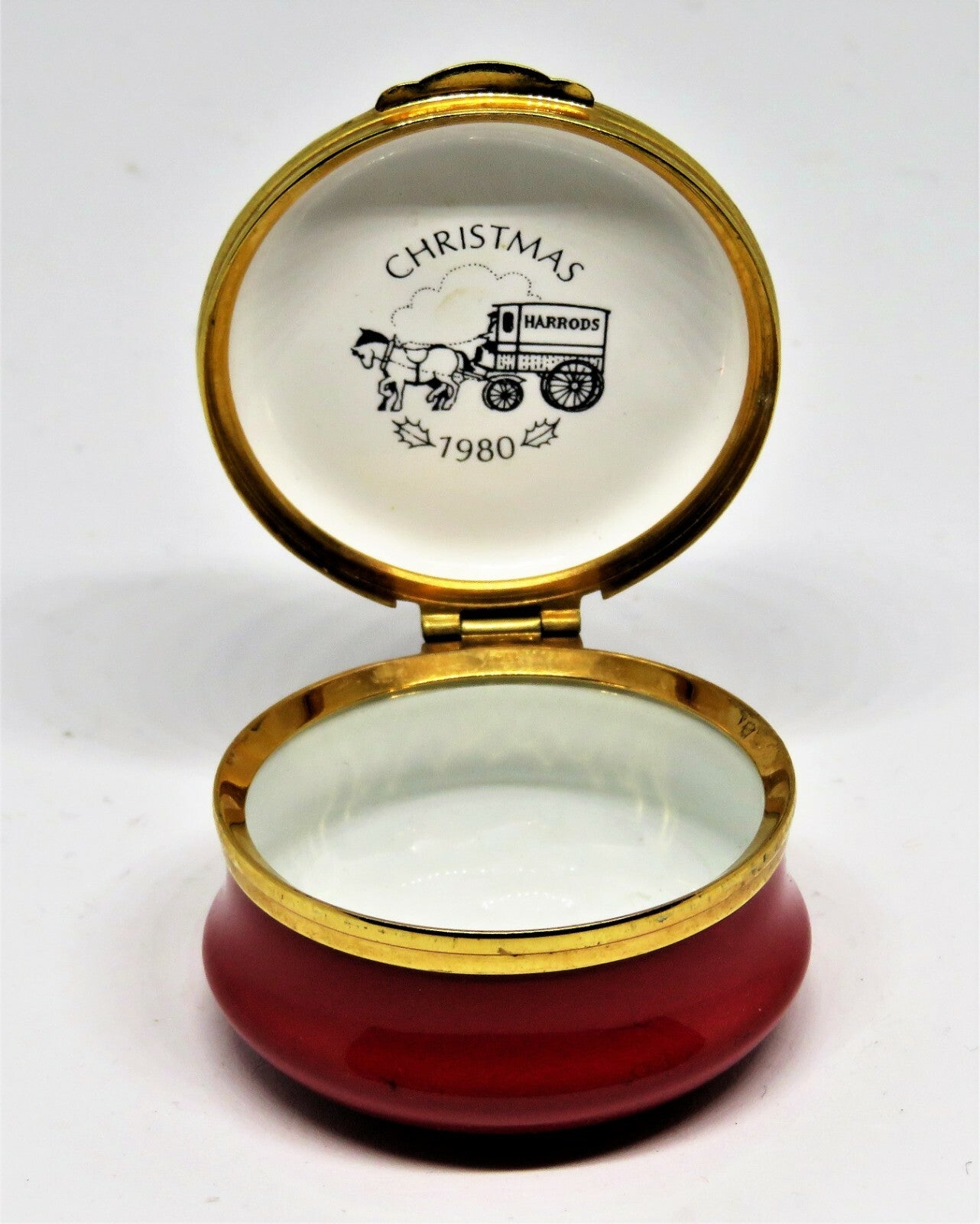 CRUMMLES ENAMEL BOX- HARRODS CHRISTMAS 1980 - "A CHRISTMAS CAROL" - DICKENS - LE