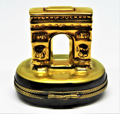 LIMOGES FRANCE BOX - GERARD RIBIERRE - GOLD ARC DE TRIOMPHE - PARIS, FRANCE - GR