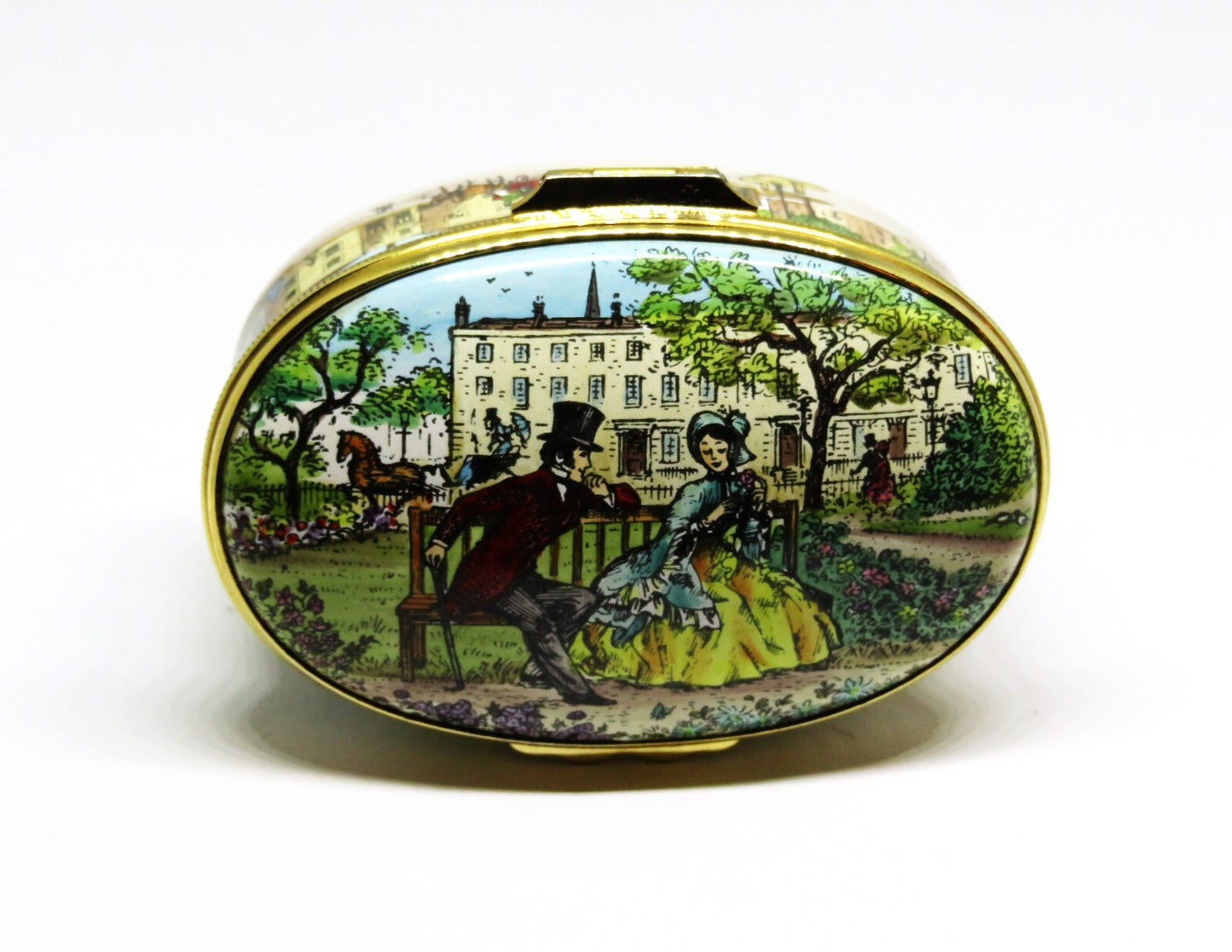 HALCYON DAYS ENAMEL - "THE LOVERS' BOX" - ELIZABETH BARRETT BROWNING POEM