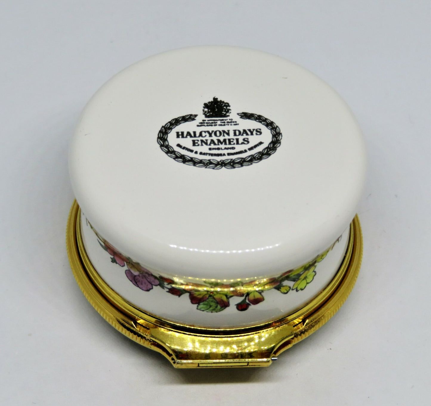 HALCYON DAYS ENAMEL BOX - FLOWERS FROM A "MIDSUMMER NIGHT'S DREAM" - SHAKESPEARE