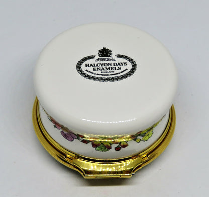HALCYON DAYS ENAMEL BOX - FLOWERS FROM A "MIDSUMMER NIGHT'S DREAM" - SHAKESPEARE