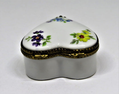 LIMOGES BOX ~ FLORAL HEART ~ "FLOWERS HAVE THE SUN & CHILDREN HAVE THEIR MOTHER"