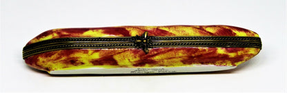 LIMOGES FRANCE BOX - CHAMART - PINTO BEANS IN A POD - VEGETABLES - BEE CLASP