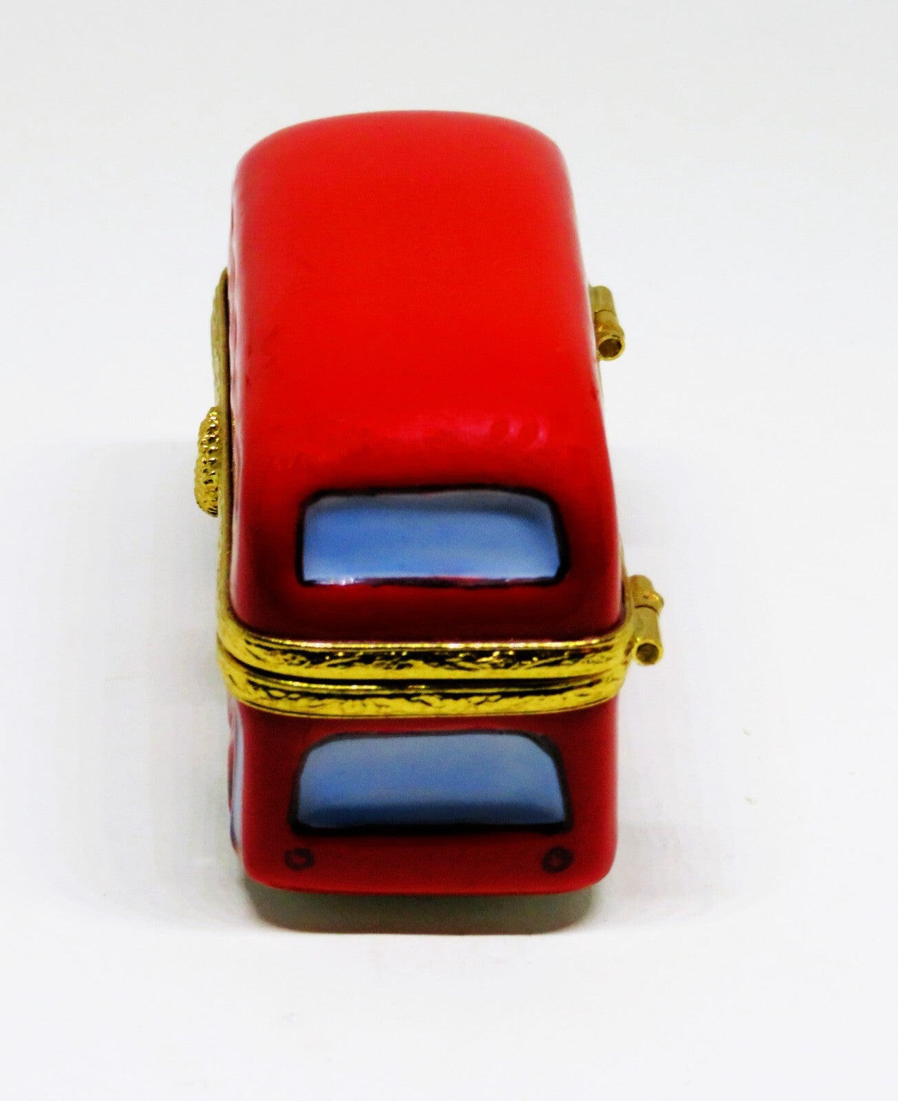 LIMOGES BOX ~ARTORIA~ "LONDON" ~ RED ENGLISH DOUBLE DECKER BUS - CROWN CLASP -LE