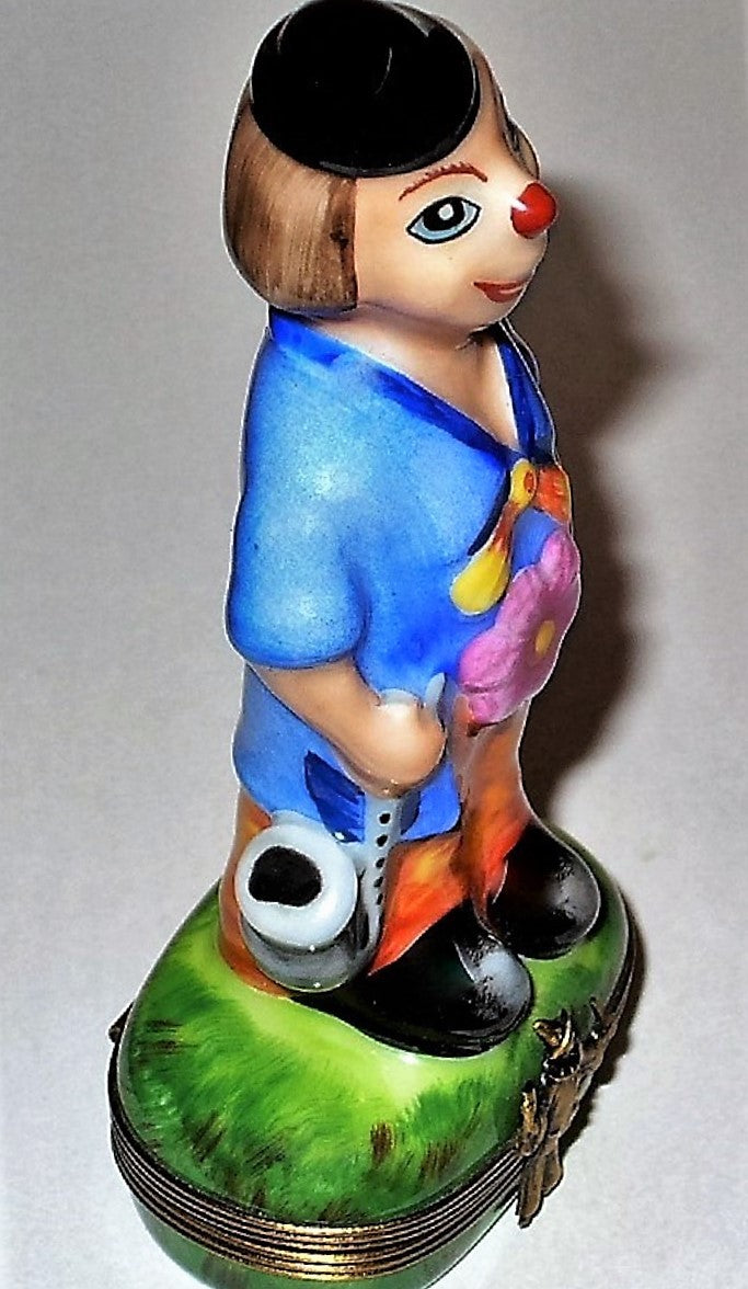 LIMOGES BOX - CHAMART - CIRCUS CLOWN IN LOVE - SAXOPHONE - MUSIC