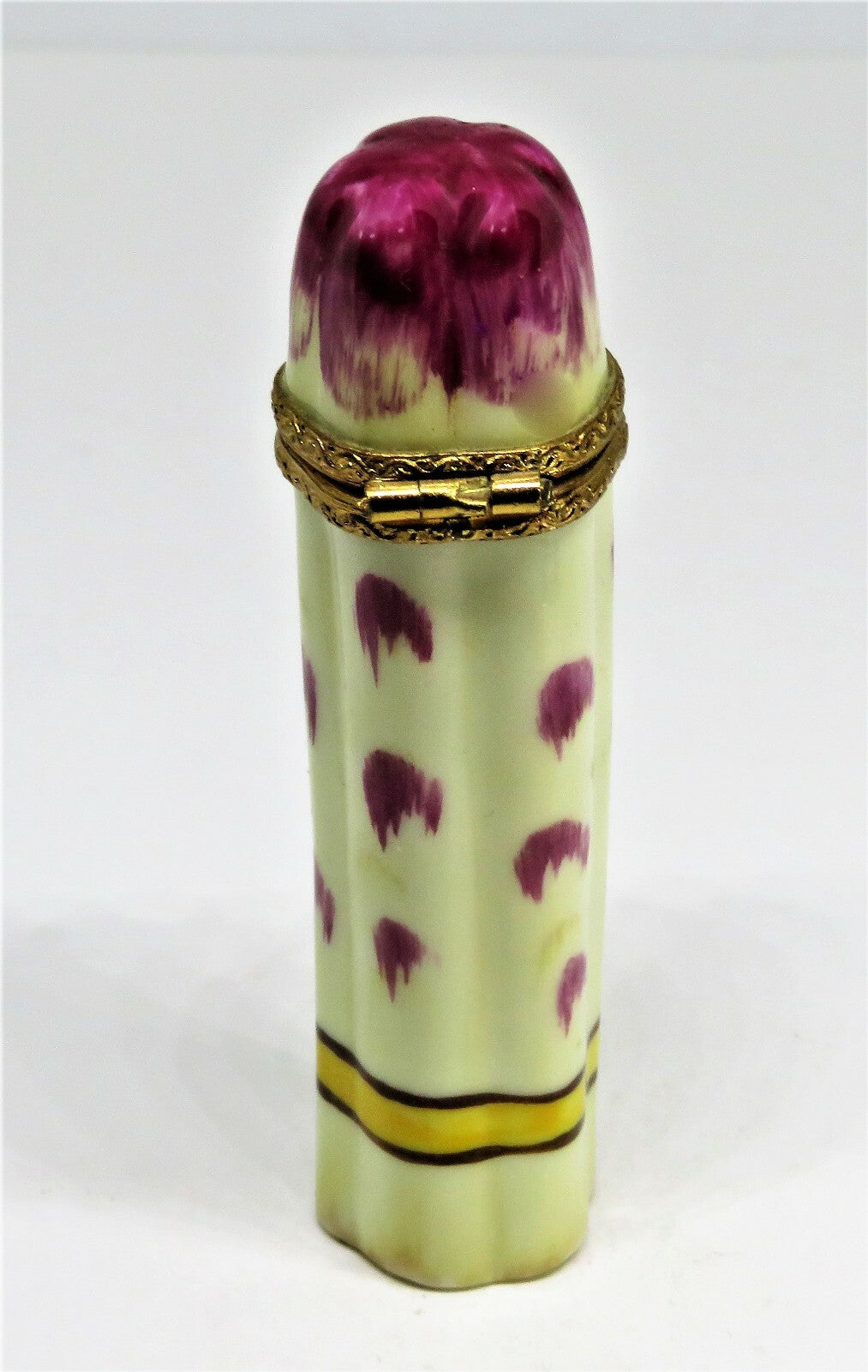 LIMOGES FRANCE BOX - BUNCH OF ASPARAGUS & PURPLE TIPS - VEGETABLES - LE 55/1000