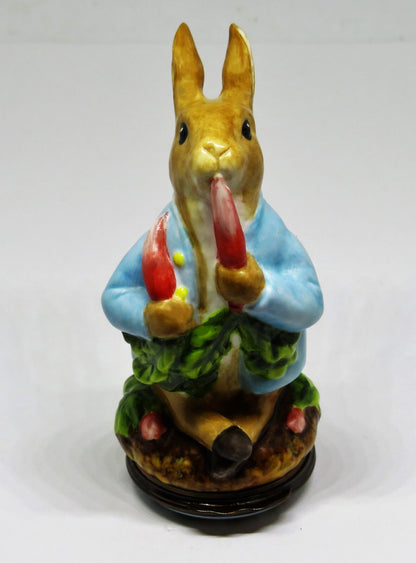 HALCYON DAYS ENAMEL BOX - "TALE OF PETER RABBIT" BONBONNIERE - BEATRIX POTTER
