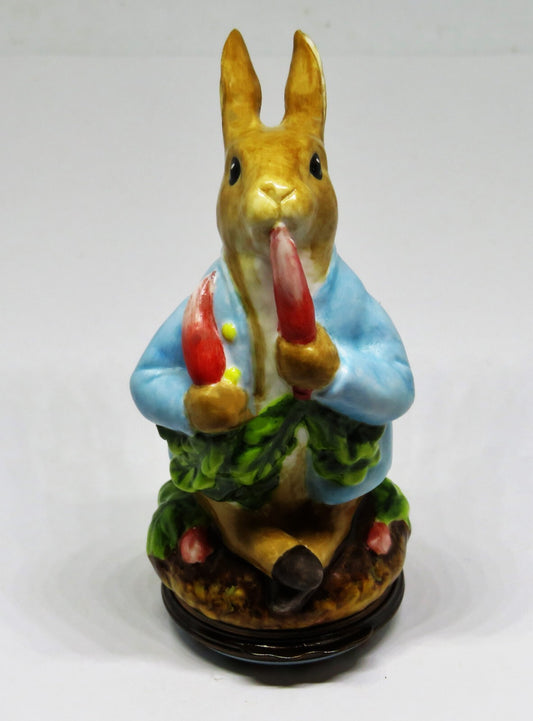 HALCYON DAYS ENAMEL BOX - "TALE OF PETER RABBIT" BONBONNIERE - BEATRIX POTTER