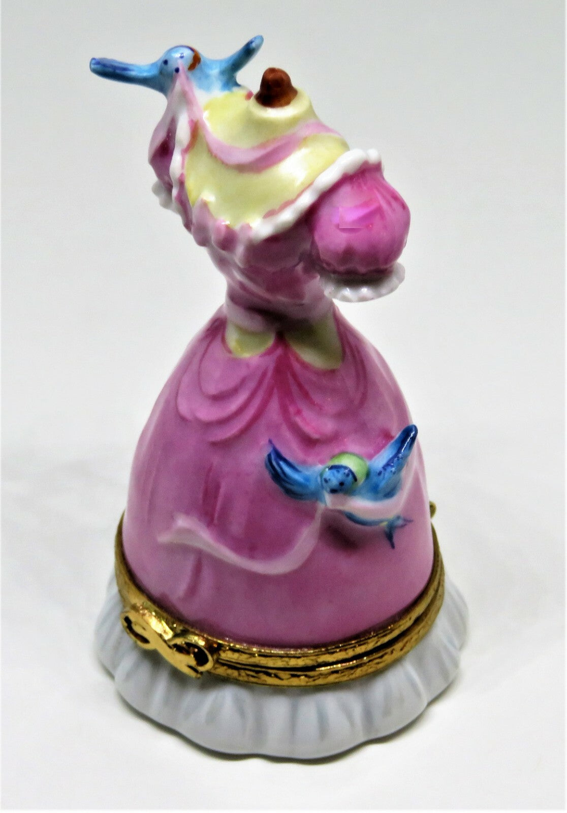 LIMOGES FRANCE BOX - ARTORIA - CINDERELLA GOWN & BIRDS - JAQ THE MOUSE - DISNEY