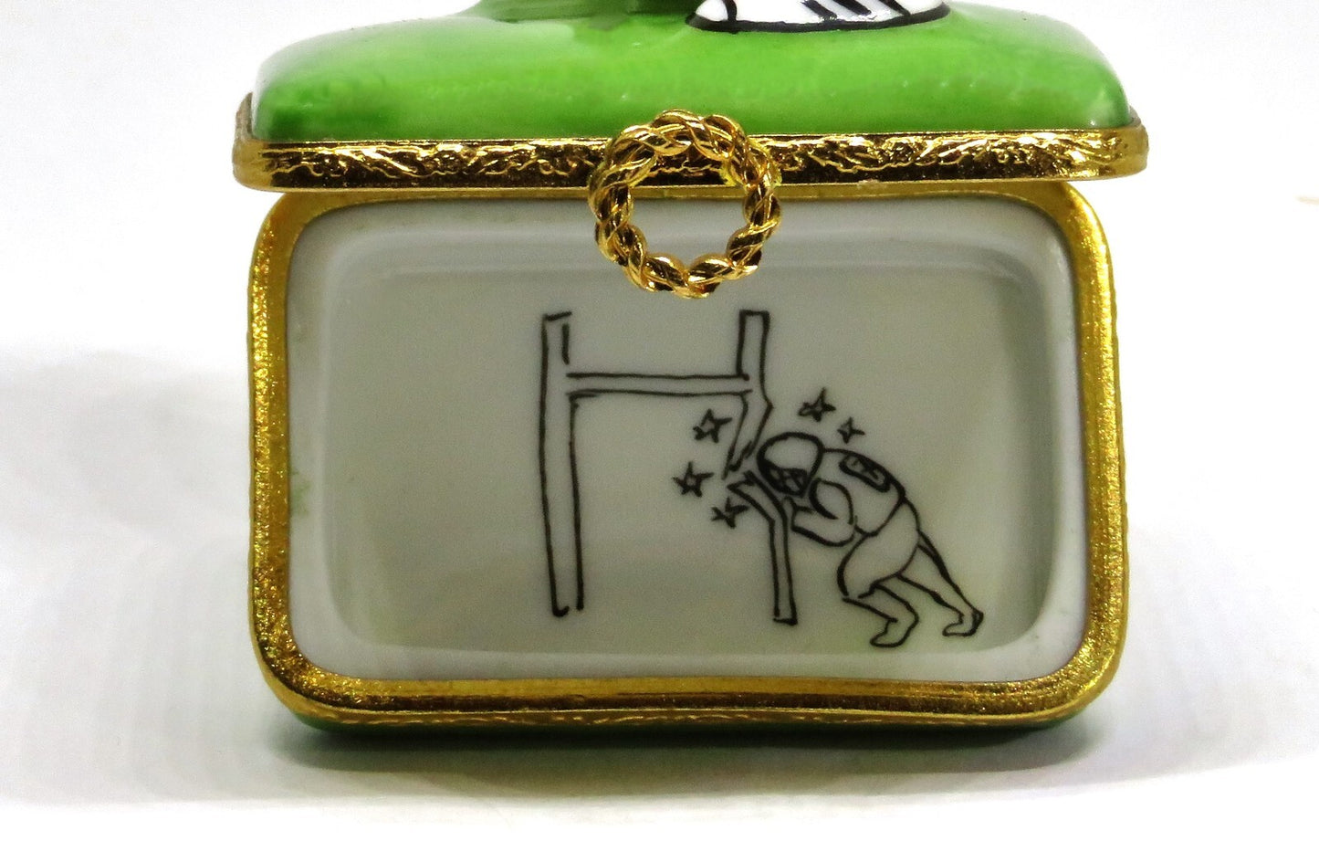 LIMOGES FRANCE BOX - ARTORIA - BULLDOG FOOTBALL PLAYER - SPORTS - LE - BULL DOG