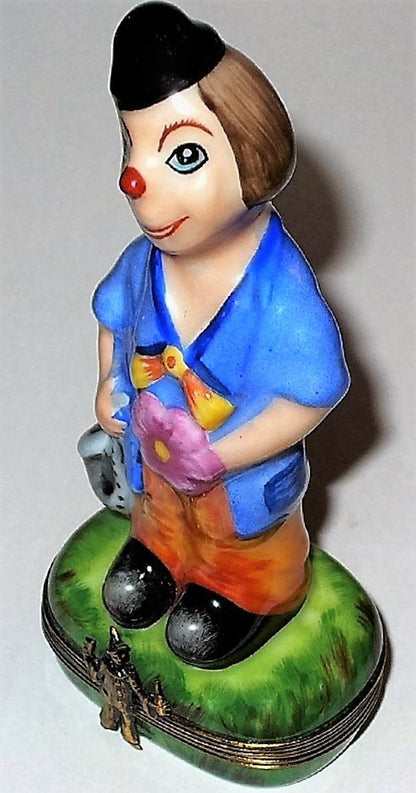 LIMOGES BOX - CHAMART - CIRCUS CLOWN IN LOVE - SAXOPHONE - MUSIC