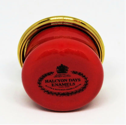 HALCYON DAYS ENGLISH ENAMEL BOX - "BORN TO SHOP!' - SHOPPING BAGS