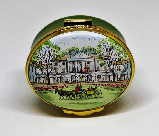 CRUMMLES ENGLISH ENAMEL BOX - COLONIAL VIRGINIA RESTORATION - WILLIAMSBURG INN