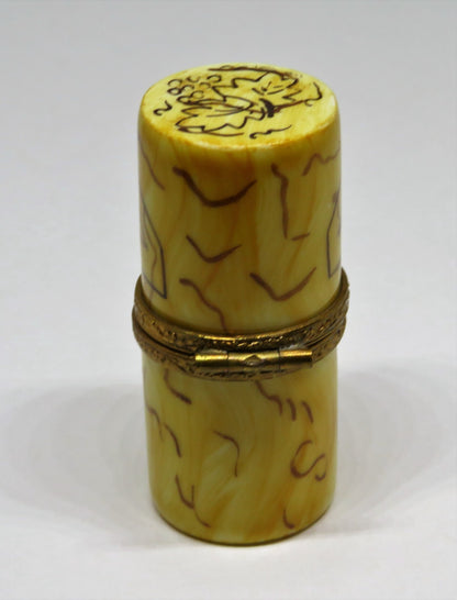 LIMOGES BOX- WINE CORK - VINES OF GRAPES & LEAVES - "MIS EN BOUTEILLE EN FRANCE"