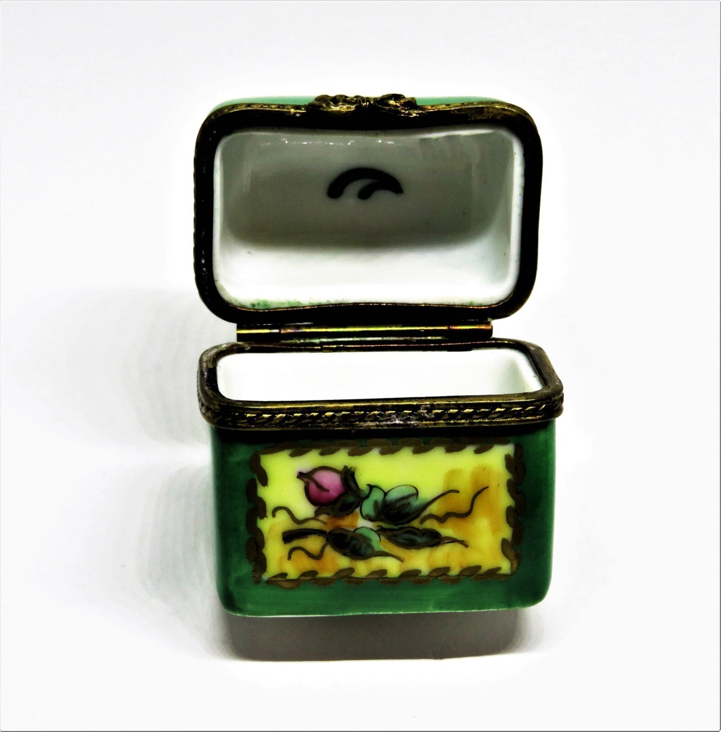 LIMOGES FRANCE BOX -CHAMART- FLORAL CHEST & 2 PERFUME BOTTLES -FLOWERS- ROSEBUDS