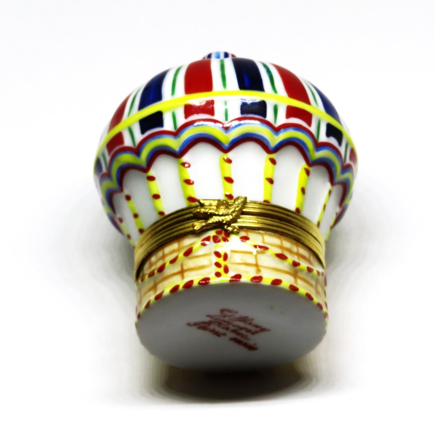 LIMOGES FRANCE BOX - TIFFANY & CO -VINTAGE HOT AIR BALLOON- BIRD IN FLIGHT CLASP
