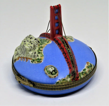 LIMOGES FRANCE BOX - CHANILLE - GOLDEN GATE BRIDGE - SAN FRANCISCO - CABLE CAR