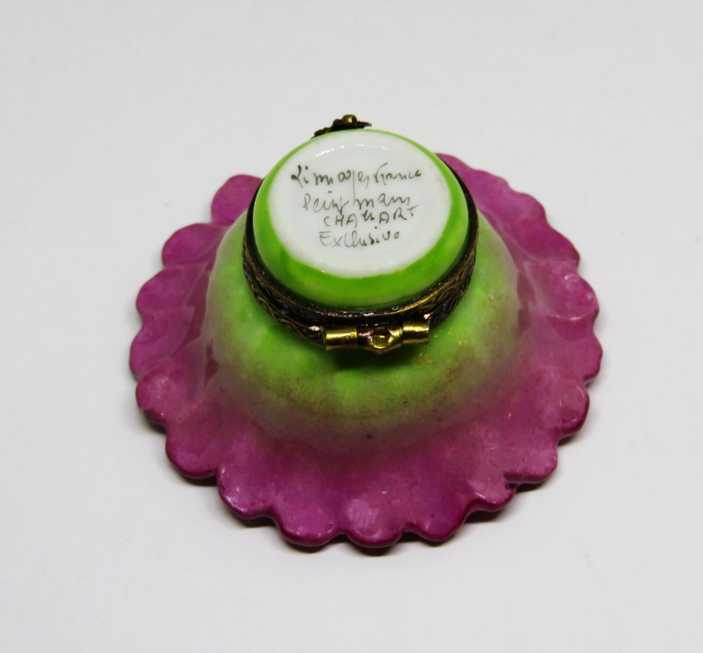 LIMOGES FRANCE BOX - CHAMART - SPRING FLOWER - PINK & WHITE DAISY - BEE