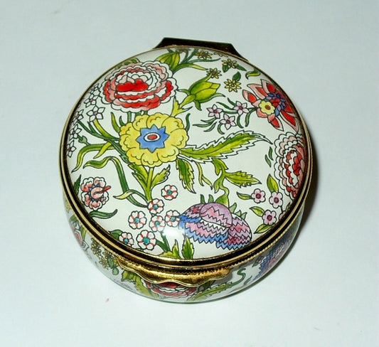 HALCYON DAYS ENGLISH ENAMEL BOX -FLOWERS- METROPOLITAN OPERA CENTENNIAL - CARMEN
