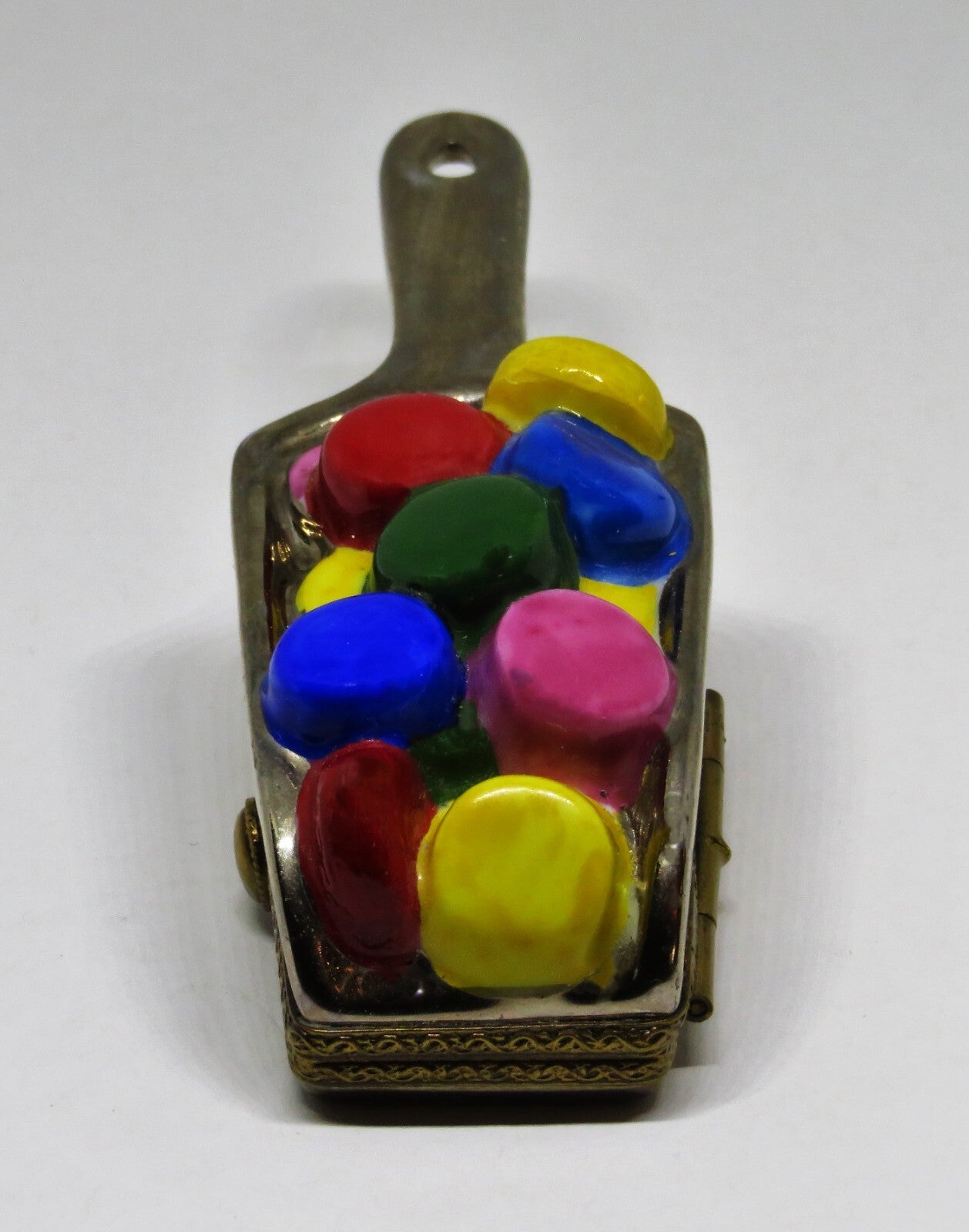 LIMOGES FRANCE BOX ~ VINTAGE 'CHROME' SCOOP & CANDY ~ BALLOONS ~ PEINT MAIN