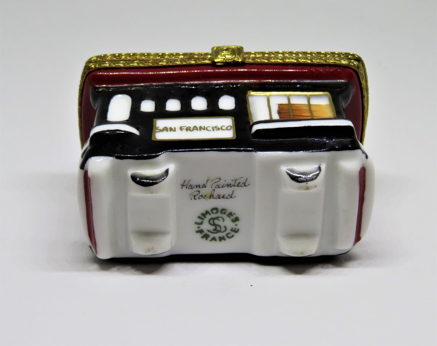 LIMOGES FRANCE BOX - ROCHARD - SAN FRANCISCO CABLE CAR - POWELL & HYDE STREETS
