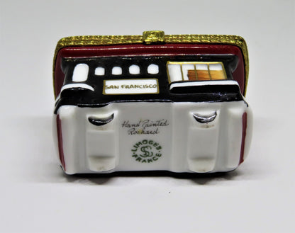 LIMOGES FRANCE BOX - ROCHARD - SAN FRANCISCO CABLE CAR - POWELL & HYDE STREETS