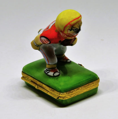 LIMOGES FRANCE BOX - ARTORIA - BULLDOG FOOTBALL PLAYER - SPORTS - LE - BULL DOG