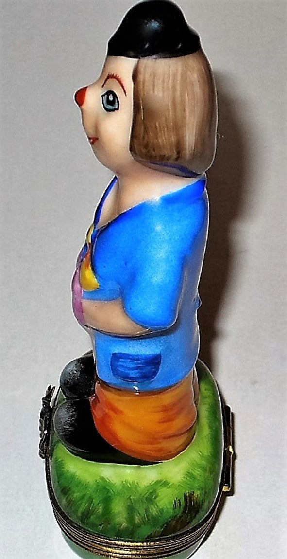 LIMOGES BOX - CHAMART - CIRCUS CLOWN IN LOVE - SAXOPHONE - MUSIC