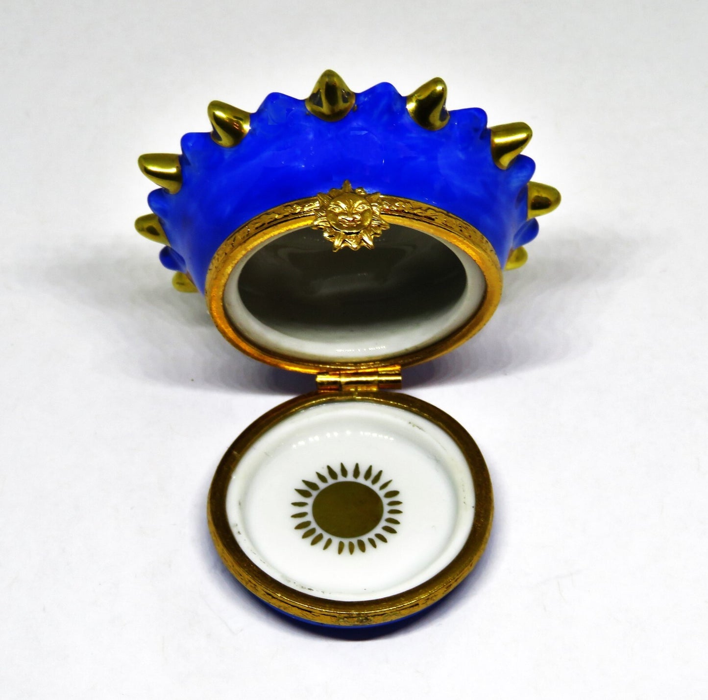 LIMOGES FRANCE BOX - ARTORIA - SUNBURST - SMILING SUN FACE - GOLD RAYS - LE #51