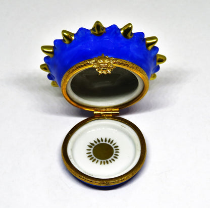 LIMOGES FRANCE BOX - ARTORIA - SUNBURST - SMILING SUN FACE - GOLD RAYS - LE #51