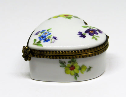 LIMOGES BOX ~ FLORAL HEART ~ "FLOWERS HAVE THE SUN & CHILDREN HAVE THEIR MOTHER"