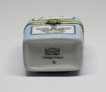 LIMOGES BOX - PRINCESS DIANA - ALTHORP MEMORIAL ROSE CHEST & 2 PERFUME BOTTLES