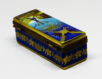 LIMOGES BOX - PV - CHAMPAGNE CASE & BOTTLE -PARIS- EIFFEL TOWER -NEW YEAR'S EVE