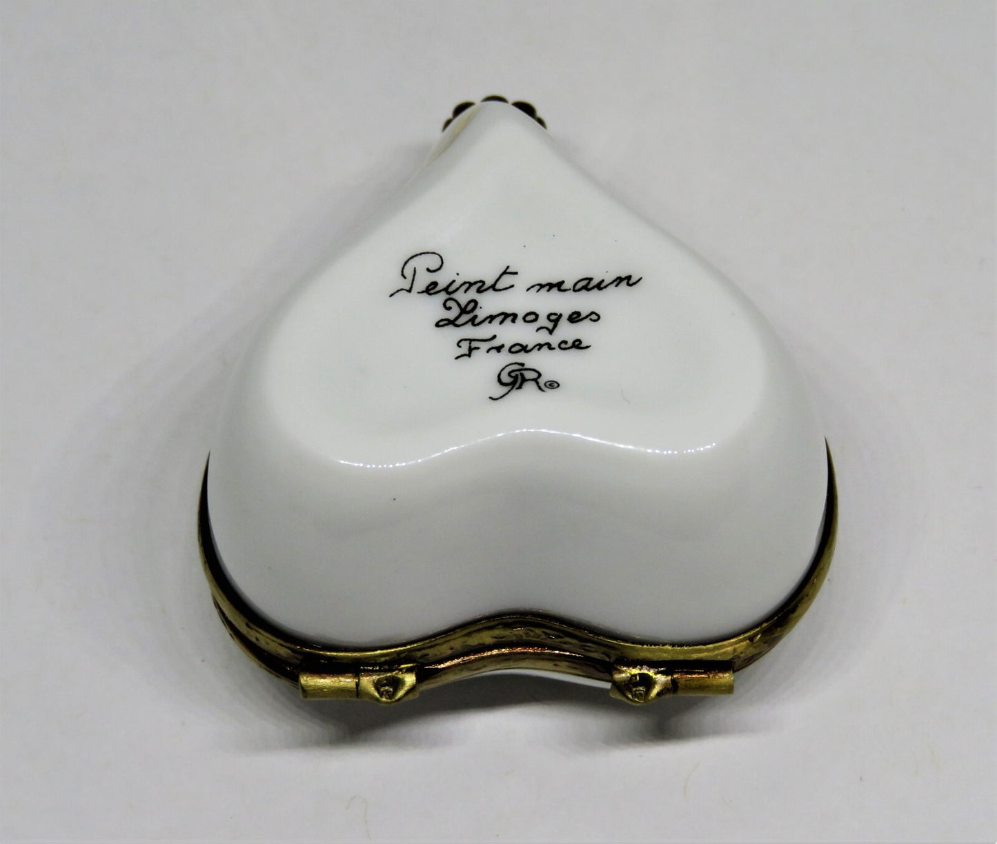 LIMOGES BOX -RIBIERRE- HEART & PINK ROSE -FLOWERS- "JE T'AIME" - I LOVE YOU - LE