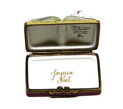 LIMOGES FRANCE BOX - ROCHARD - "TWAS THE NIGHT BEFORE CHRISTMAS" BOOK & 3D MOUSE