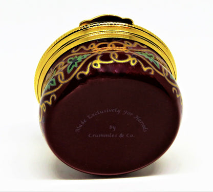CRUMMLES ENAMEL BOX - HARRODS CHRISTMAS 1990 - "THE GLORY OF CHRISTMAS"