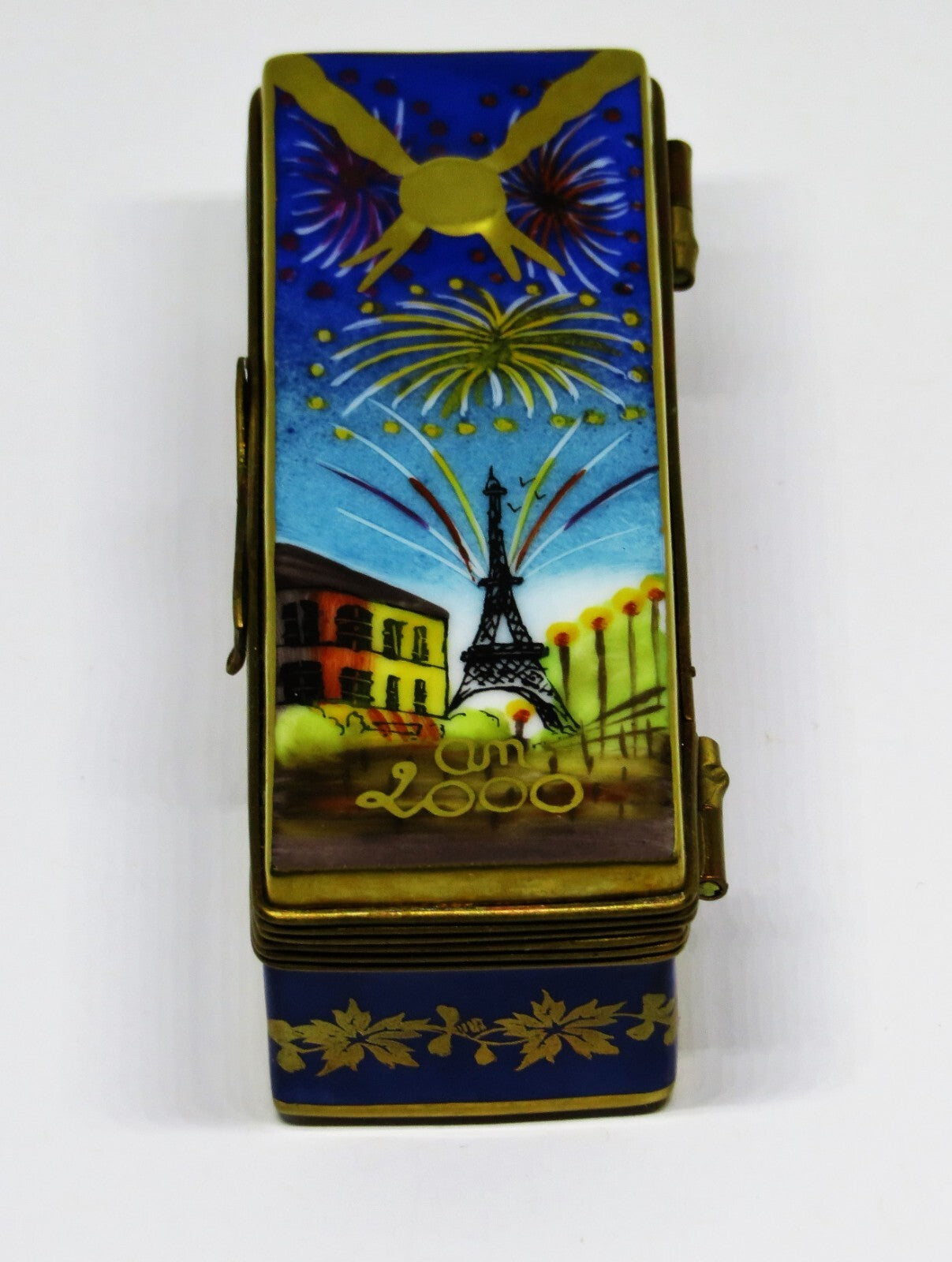 LIMOGES BOX - PV - CHAMPAGNE CASE & BOTTLE -PARIS- EIFFEL TOWER -NEW YEAR'S EVE