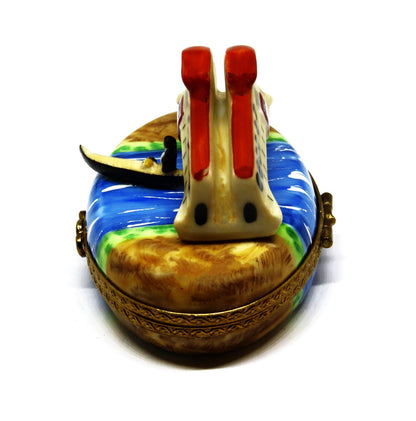 LIMOGES BOX - MARQUI(SE DE POMPADOUR - VENICE, ITALY - RIALTO BRIDGE & GONDOLA