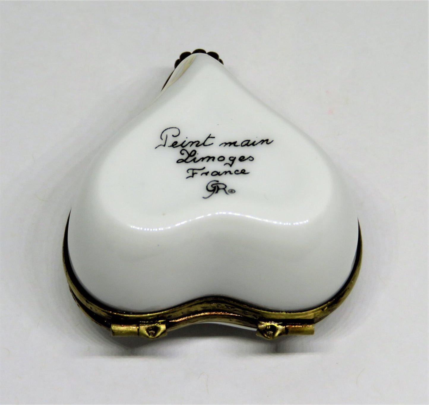 LIMOGES BOX -RIBIERRE- HEART & PINK ROSE -FLOWERS- "JE T'AIME" - I LOVE YOU - LE