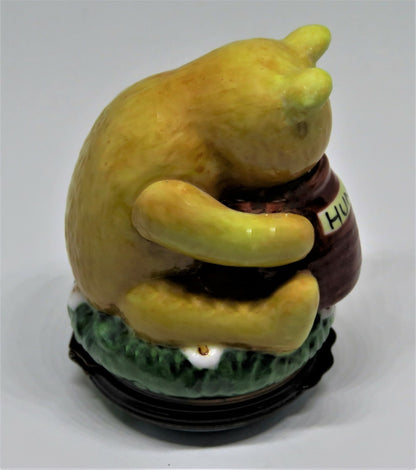 HALCYON DAYS ENAMEL BOX - WINNIE THE POOH & HUNNY POT BONBONNIERE - DISNEY