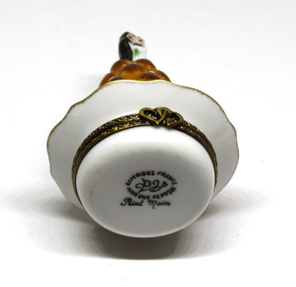 LIMOGES BOX - PARRY-VIEILLE - FRENCH CROQUEMBOUCHE WEDDING CAKE - BRIDE & GROOM