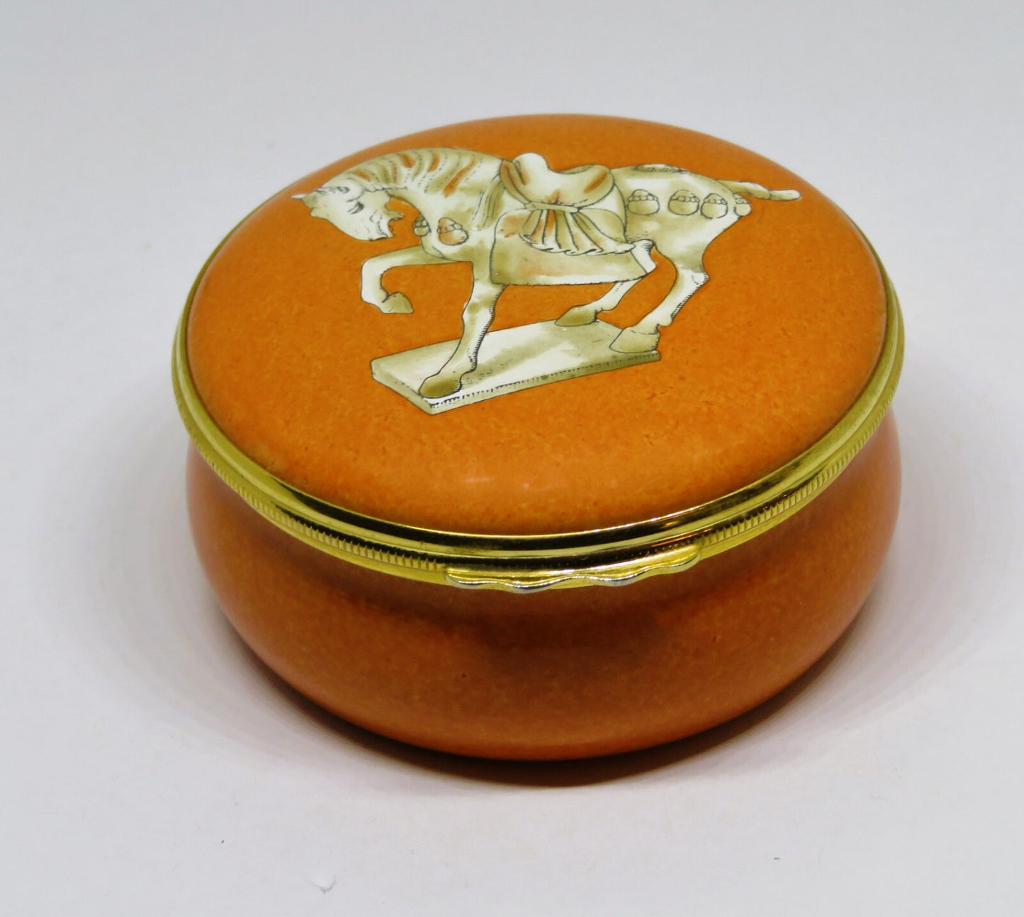 HALCYON DAYS ENAMEL BOX - TANG DYNASTY HORSE - CHINESE ART - ASHMOLEAN MUSEUM