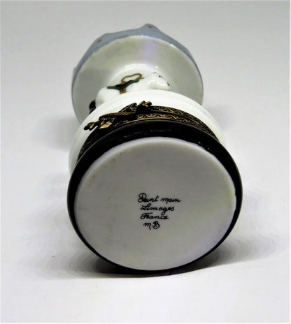 LIMOGES FRANCE BOX - TALL CAROUSEL WITH HORSES - MERRY-GO-ROUND - STAR & FLOWERS