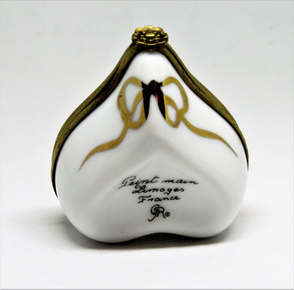 LIMOGES BOX -RIBIERRE- HEART & PINK ROSE -FLOWERS- "JE T'AIME" - I LOVE YOU - LE