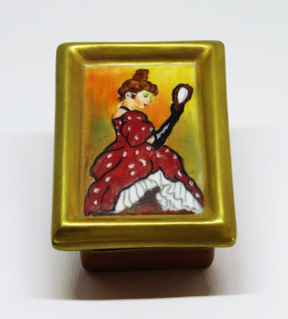 LIMOGES FRANCE BOX - TOULOUSE-LAUTREC PAINTING - MOULIN ROUGE NIGHTCLUB - PARIS