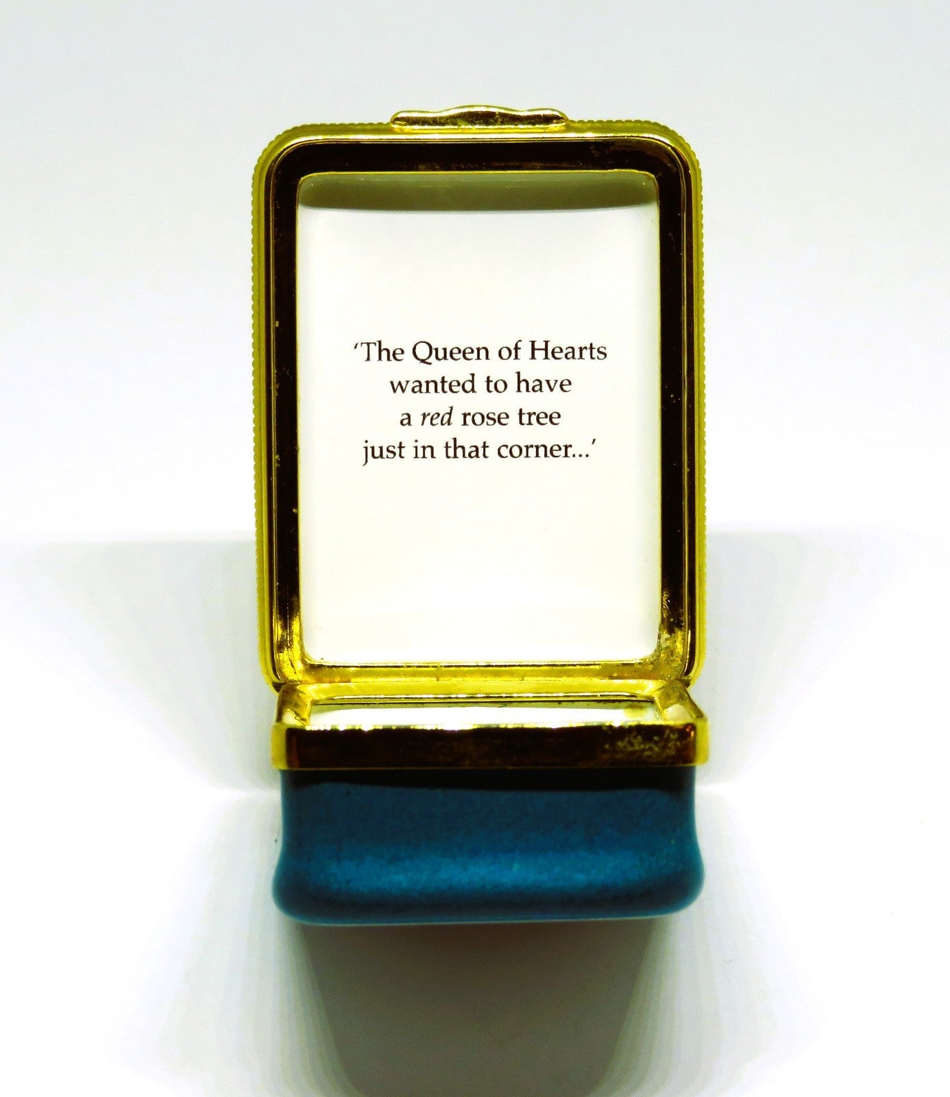 HALCYON DAYS ENAMEL BOX- ALICE IN WONDERLAND -PAINTING THE QUEEN'S ROSES RED- LE