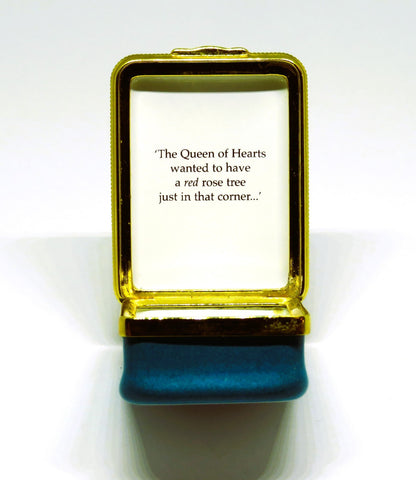 HALCYON DAYS ENAMEL BOX- ALICE IN WONDERLAND -PAINTING THE QUEEN'S ROSES RED- LE